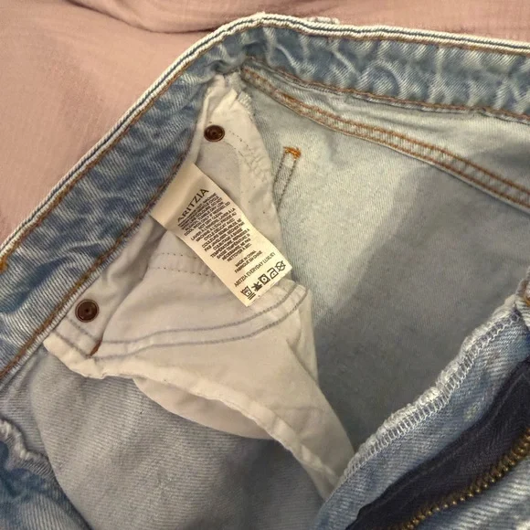 Denim Forum Aritzia Light Blue Denim Faharah Curve Fit size 30 - Picture 4 of 6